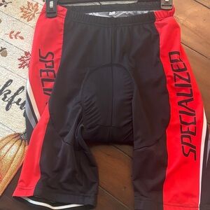 Specialized mens Cycling Shorts - Red and Black Design